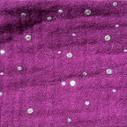 Bandeau - bordeaux et pois doré