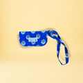 Étui à lunettes - bleu à fleurs