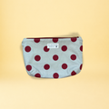Pochette - bordeaux et beige à pois