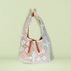 Sac à anses nouées - crochet coloré