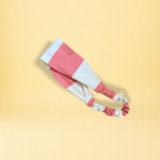 Bandeau - rose et jaune clair