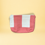 Pochette - rayure rose et jaune clair