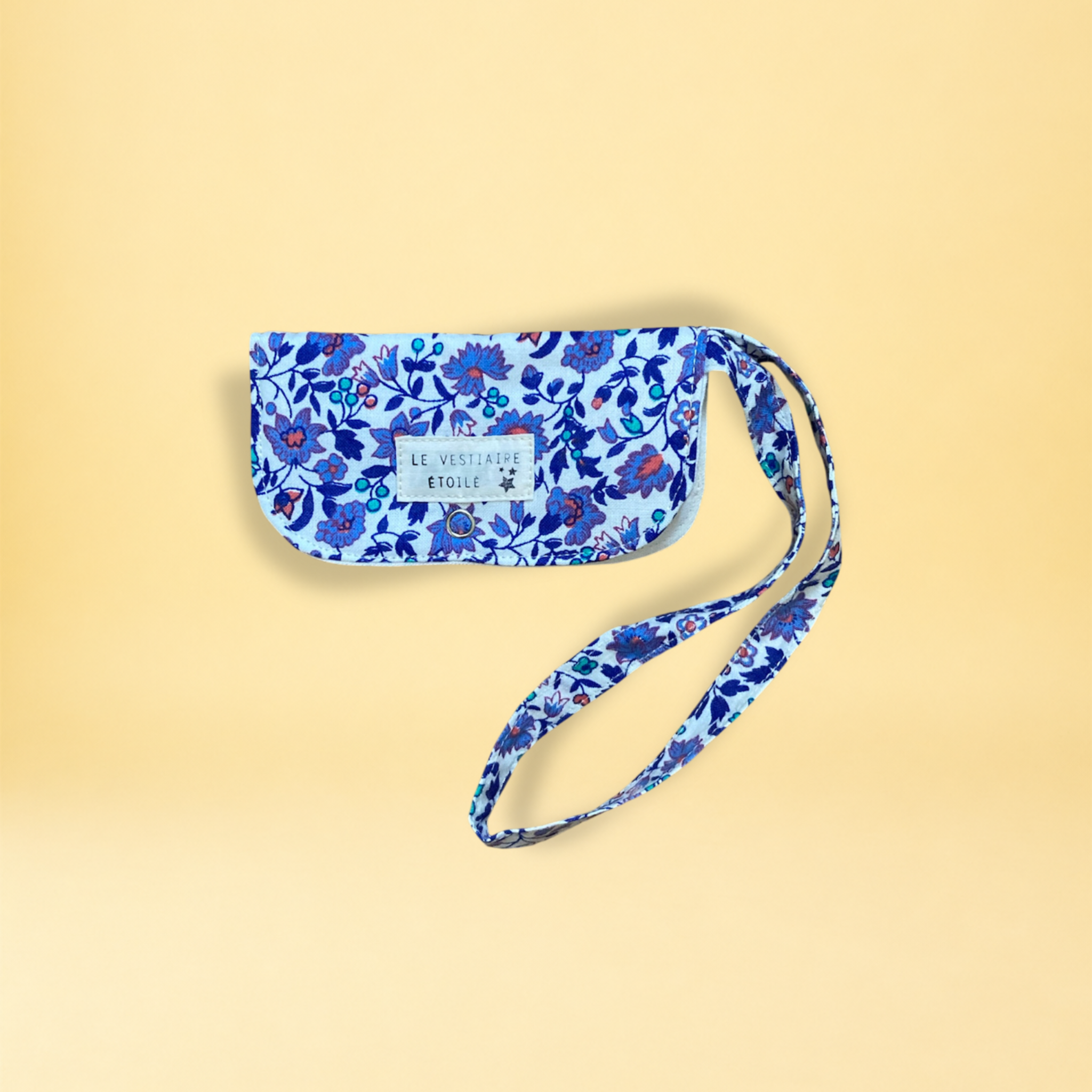 Étui à lunettes - violet à fleurs