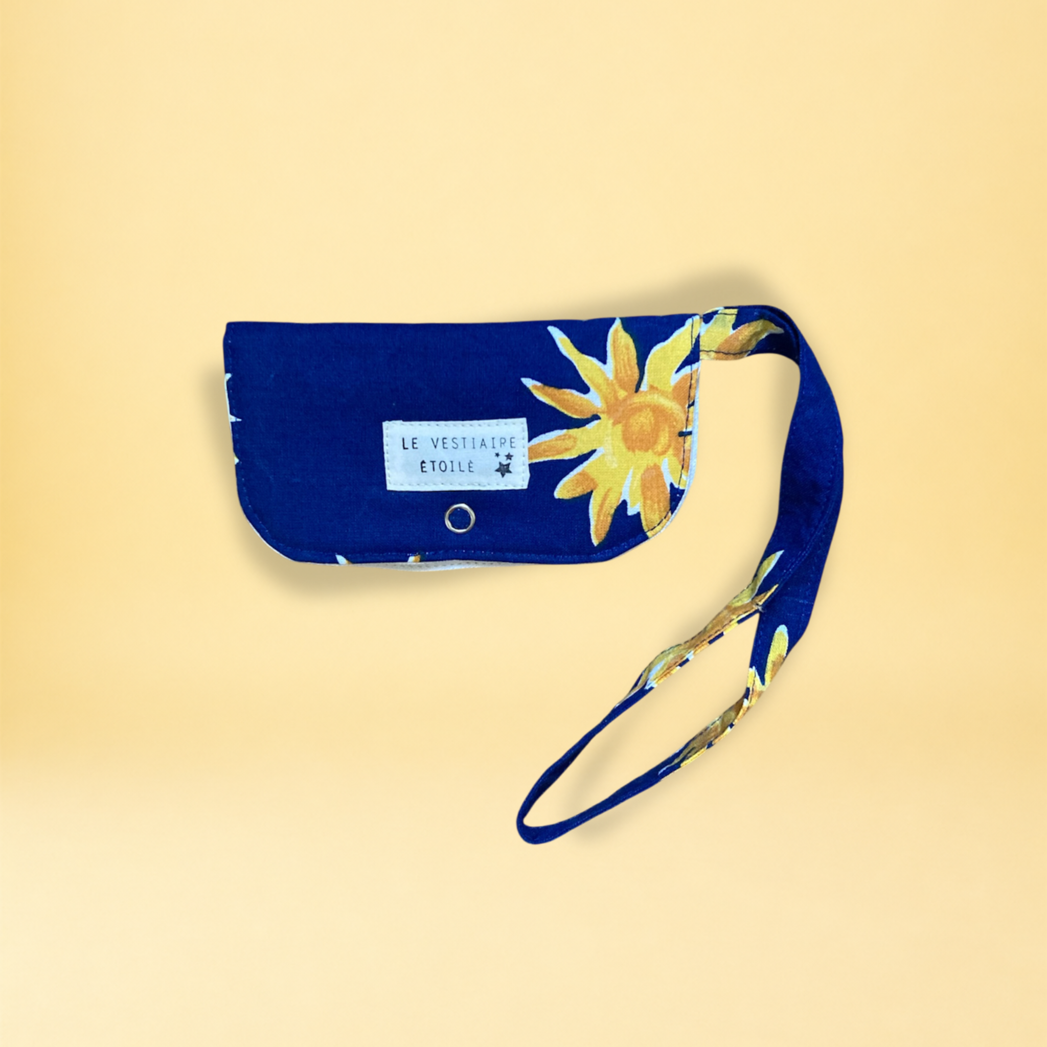 Étui à lunettes - soleil jaune et bleu