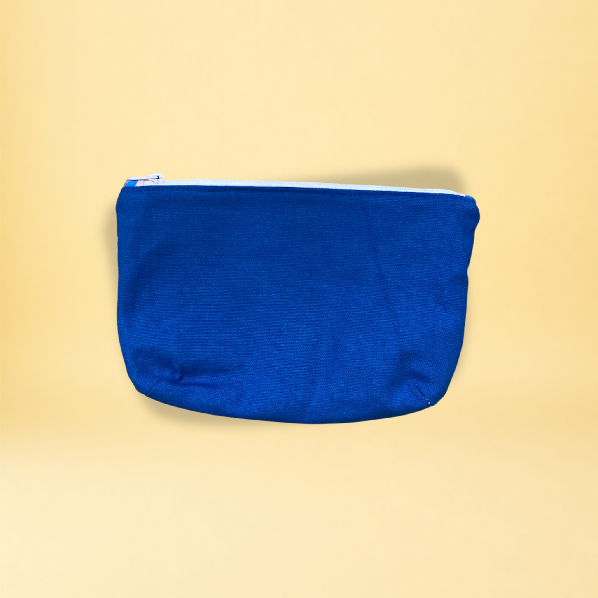 Pochette - feuillage bleu et rose
