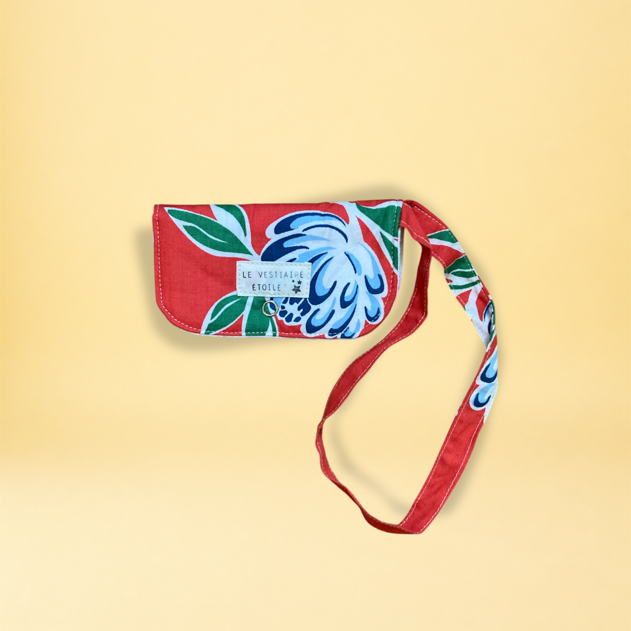 Étui à lunettes - rouge pivoine