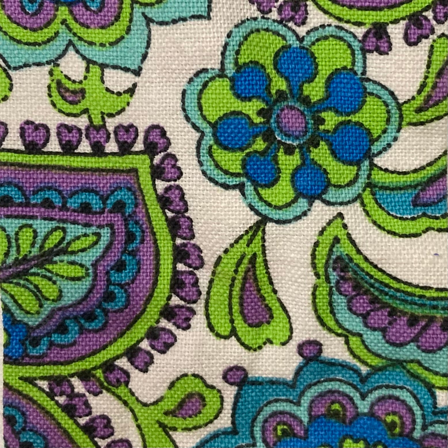 Bandeau - cachemire violet et vert
