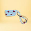 Étui à lunettes - bordeaux et beige à pois