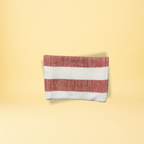 Porte-cartes - rayure rouge et beige
