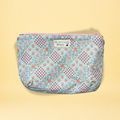 Pochette - damier pastel et rouge