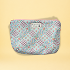 Pochette - damier pastel et rouge