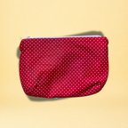 Pochette - damier pastel et rouge