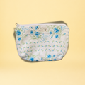 Pochette - fleurs bleues et noeuds