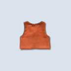 Veston sans manches Enfant – Orange a fleurs