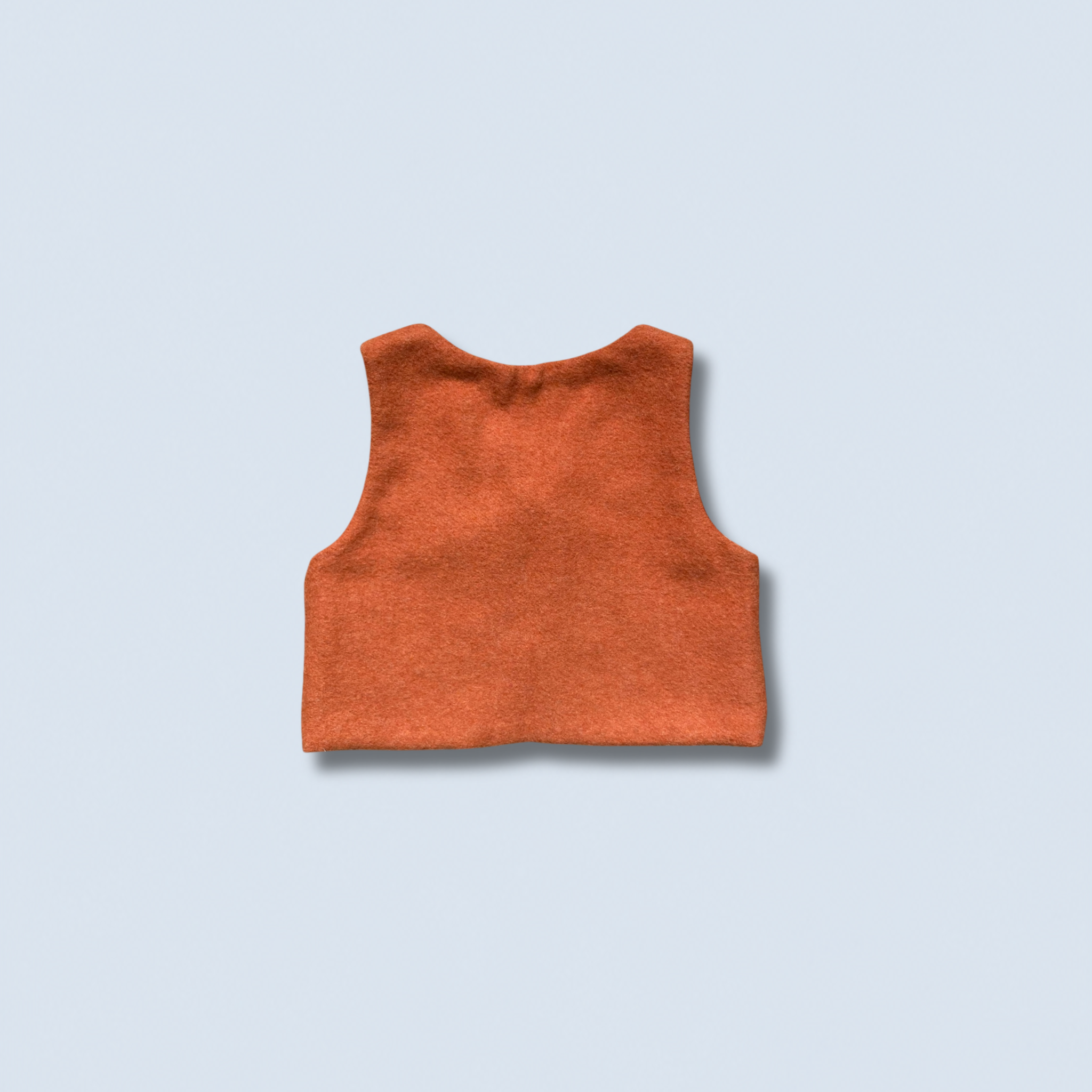 Veston sans manches Enfant – Orange a fleurs