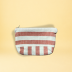Pochette - rayure rouge et beige