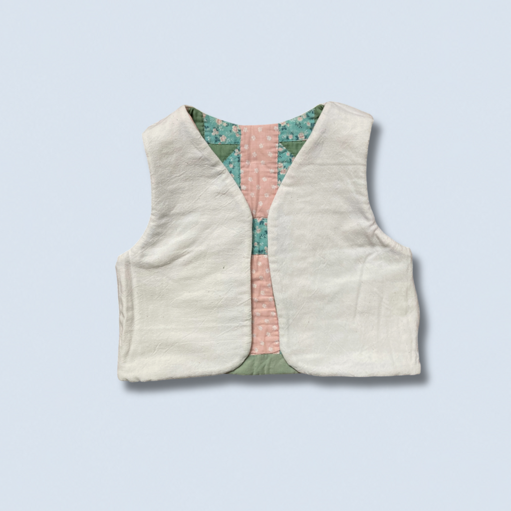 Veston sans manches Enfant – Patchwork printemps