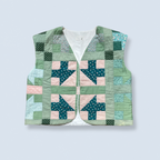 Veston sans manches Adulte – patchwork printemps