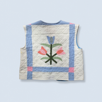 Veston sans manches Adulte – Patchwork tulipes