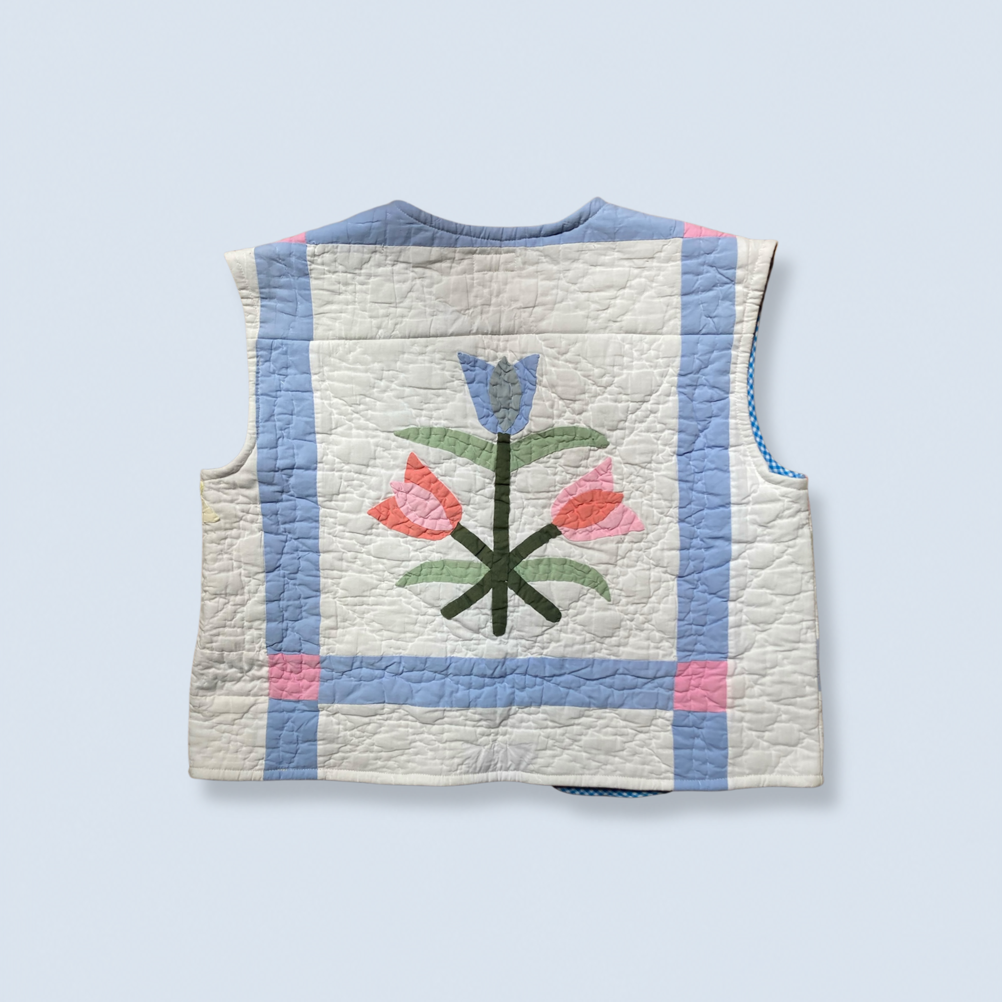 Veston sans manches Adulte – Patchwork tulipes