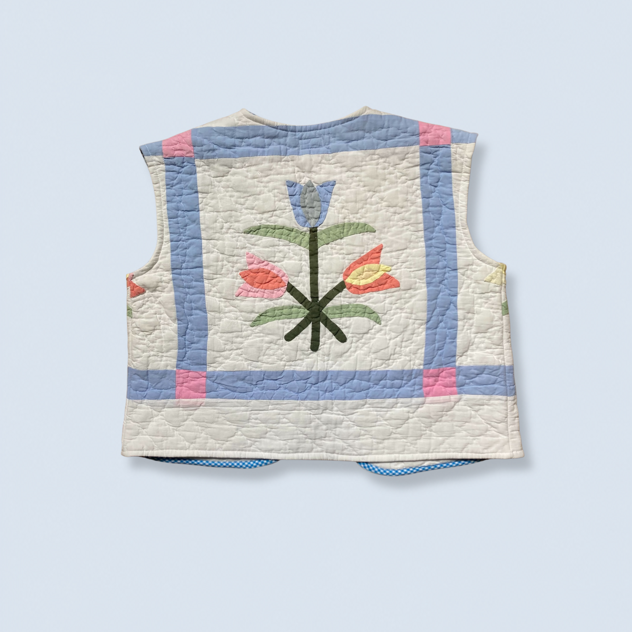 Veston sans manches Adulte – Patchwork tulipes
