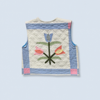 Veston sans manches Adulte – Patchwork tulipes