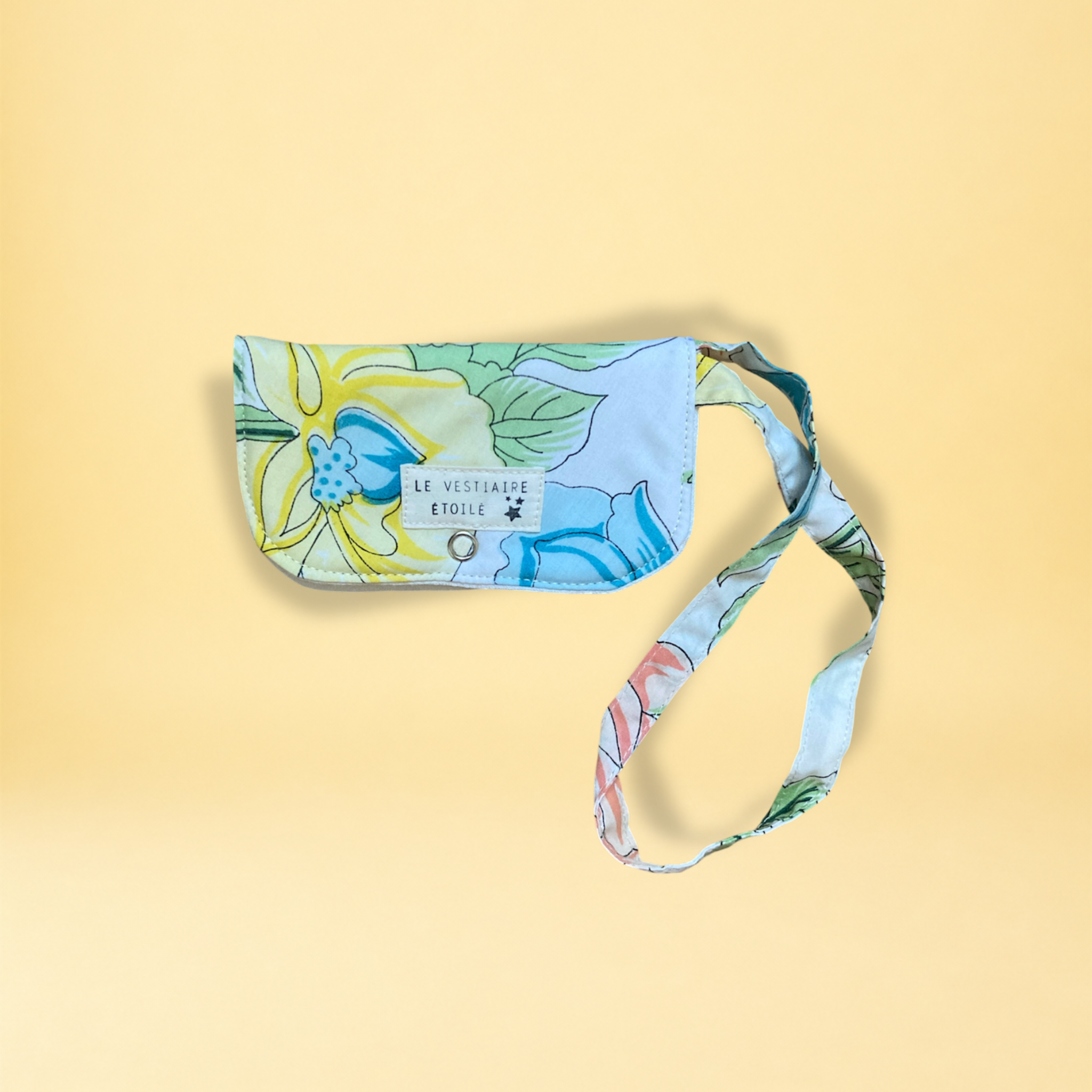 Étui à lunettes - fleurs pastel