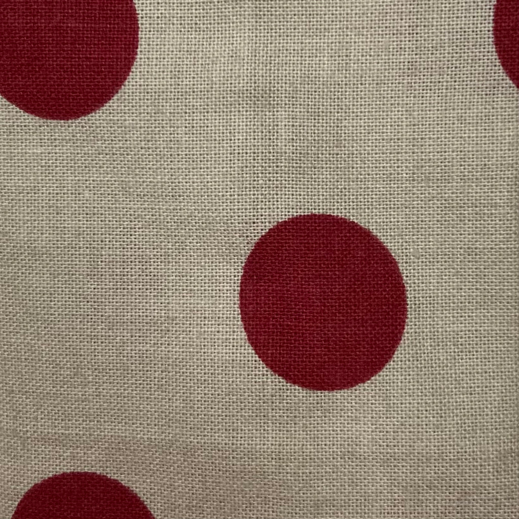 Bandeau - bordeaux et beige à pois