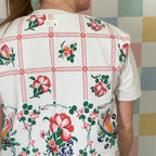 Lot "matchy-matchy" veston - Orange & fleurs vintage