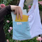 Sac à anses nouées - dessin floral