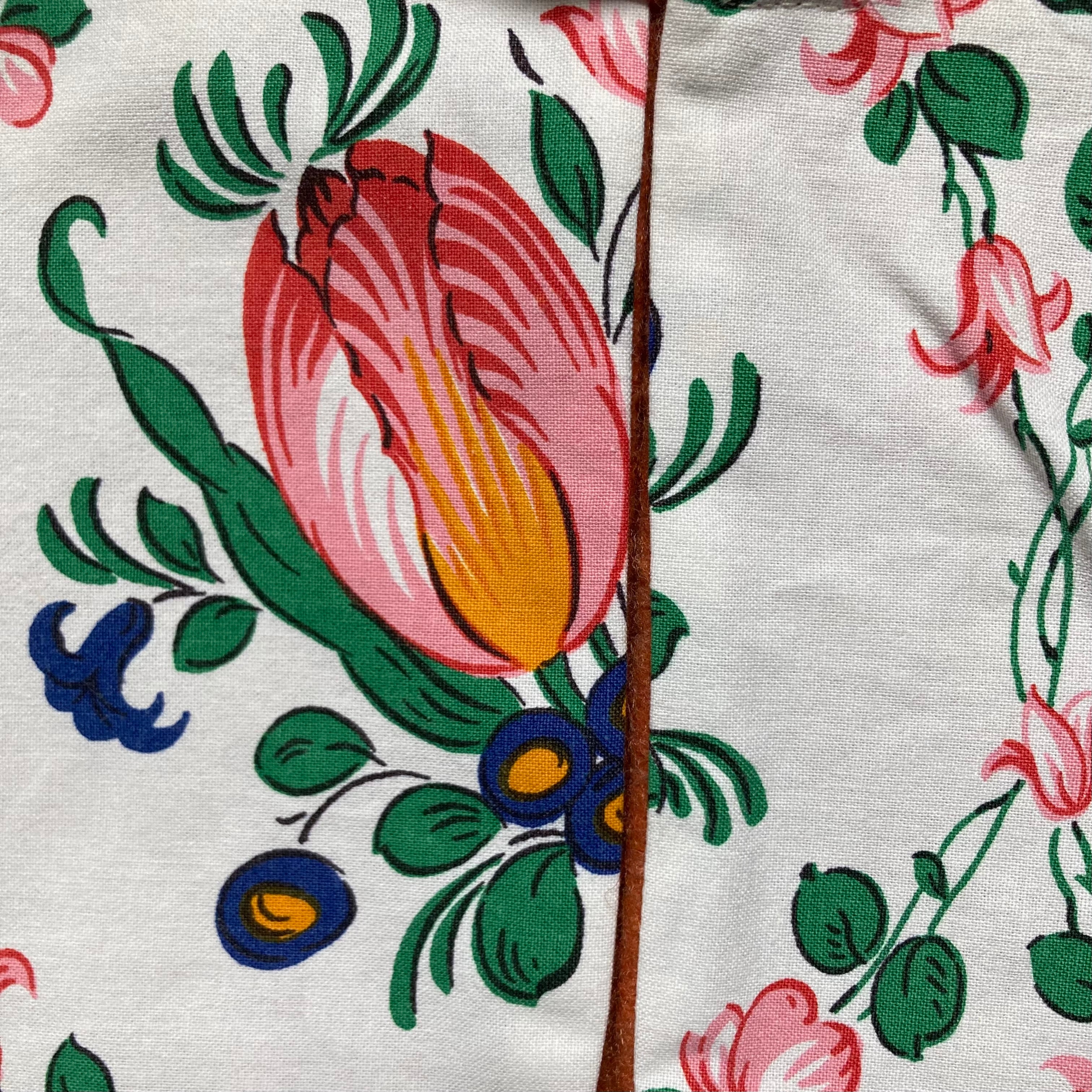Veston sans manches Enfant – Orange a fleurs