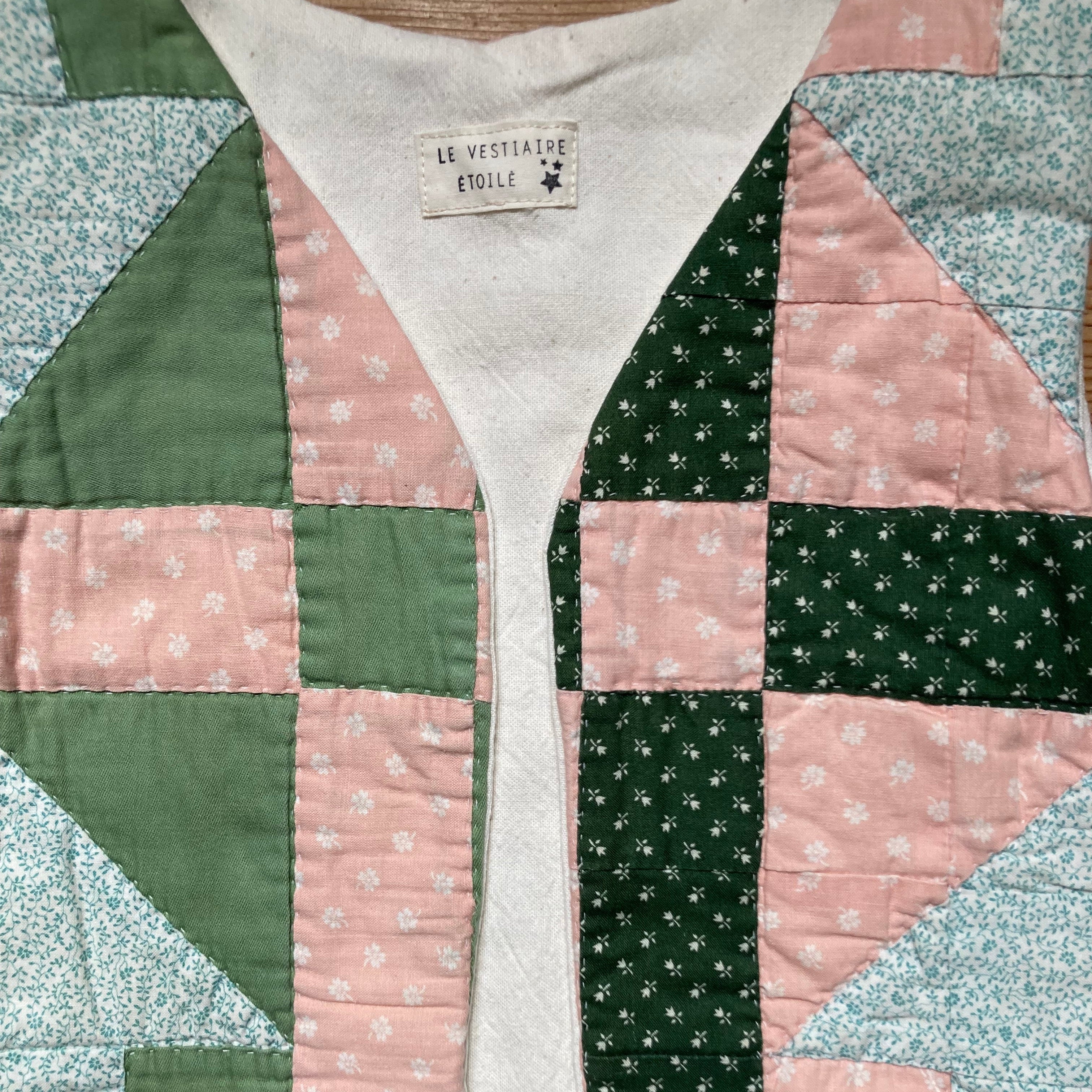 Veston sans manches Enfant – Patchwork printemps