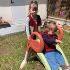 Veston sans manches Enfant – Rouge et vert cerise