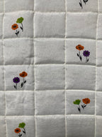 Veston sans manches Adulte – Carreaux marron et fleurs
