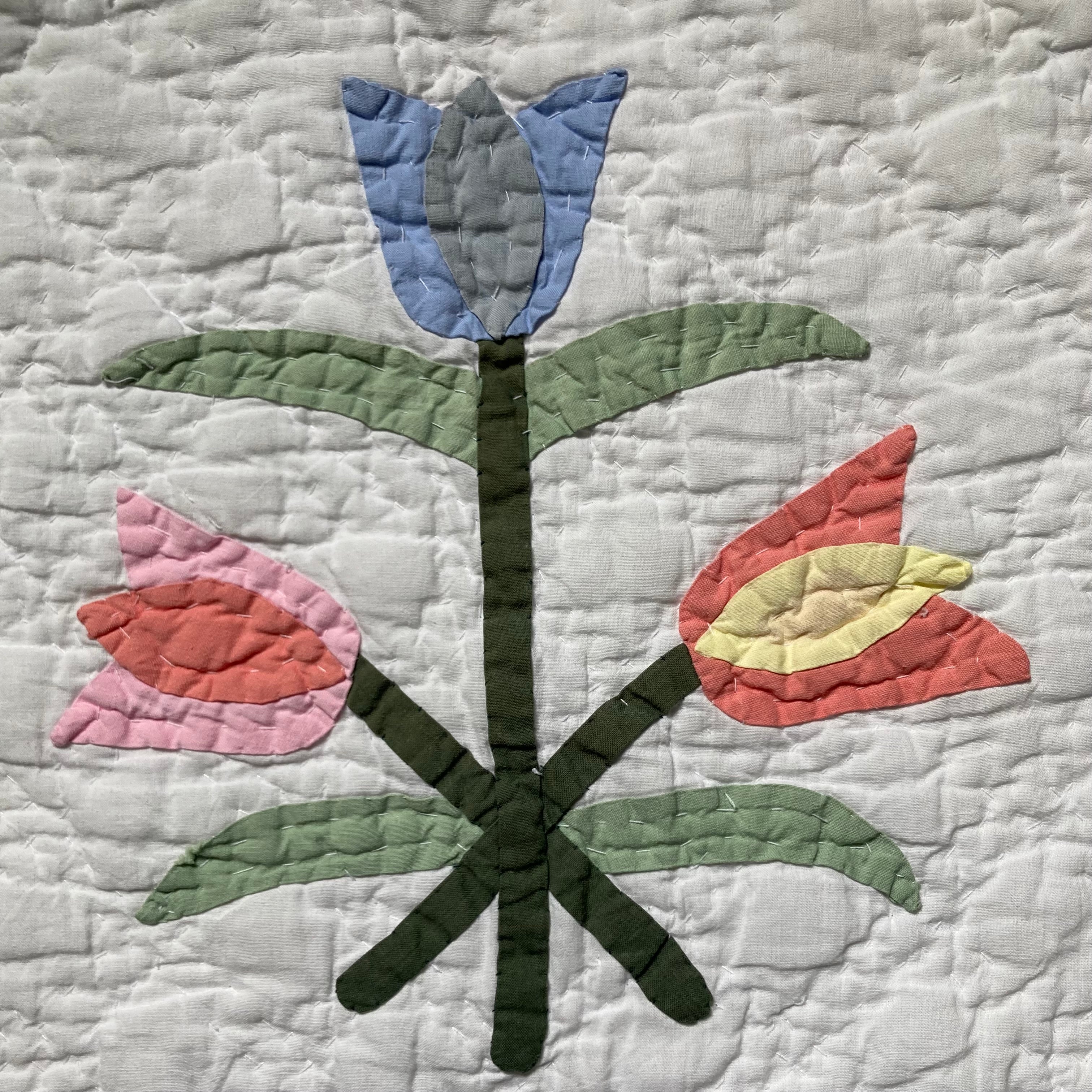 Veston sans manches Enfant – Patchwork tulipes