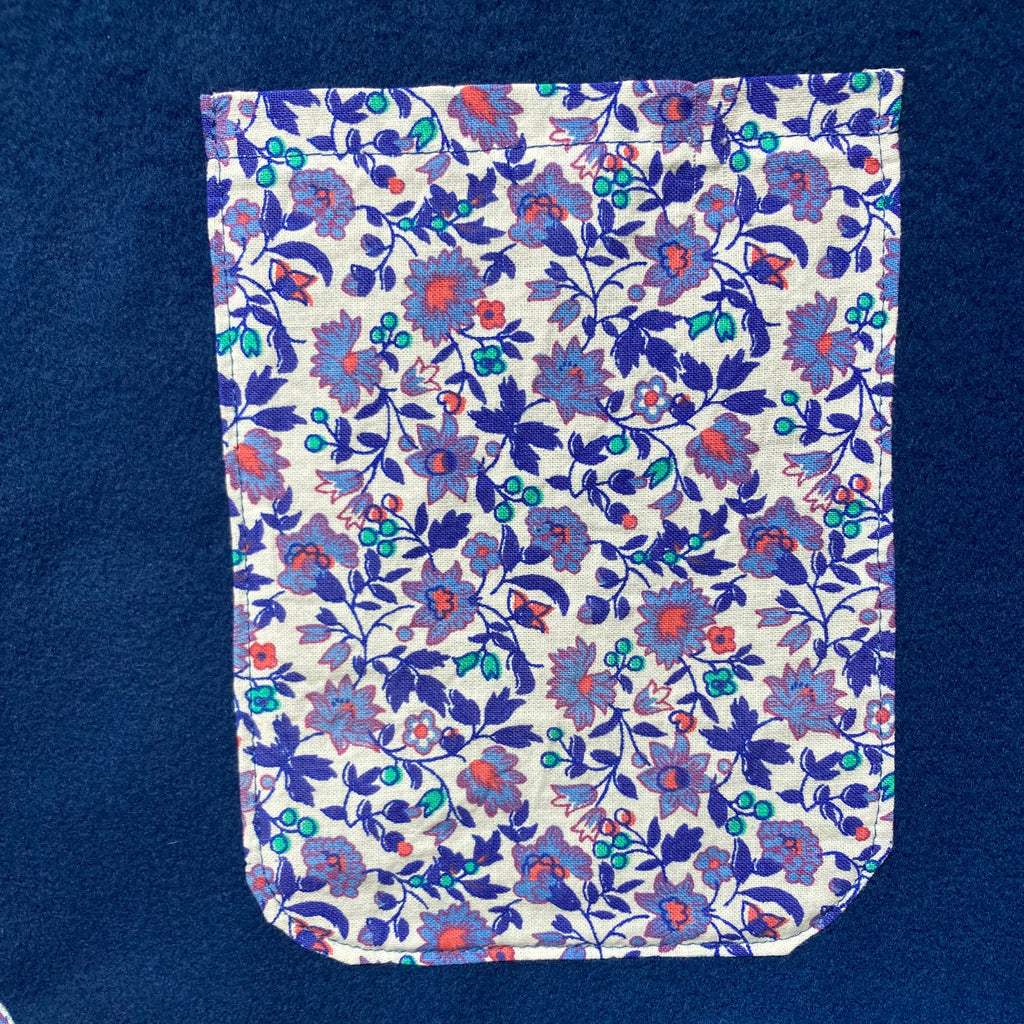 Veston sans manches Adulte – Bleu et violet fleuri