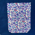 Veston sans manches Adulte – Bleu et violet fleuri