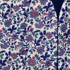 Veston sans manches Adulte – Bleu et violet fleuri
