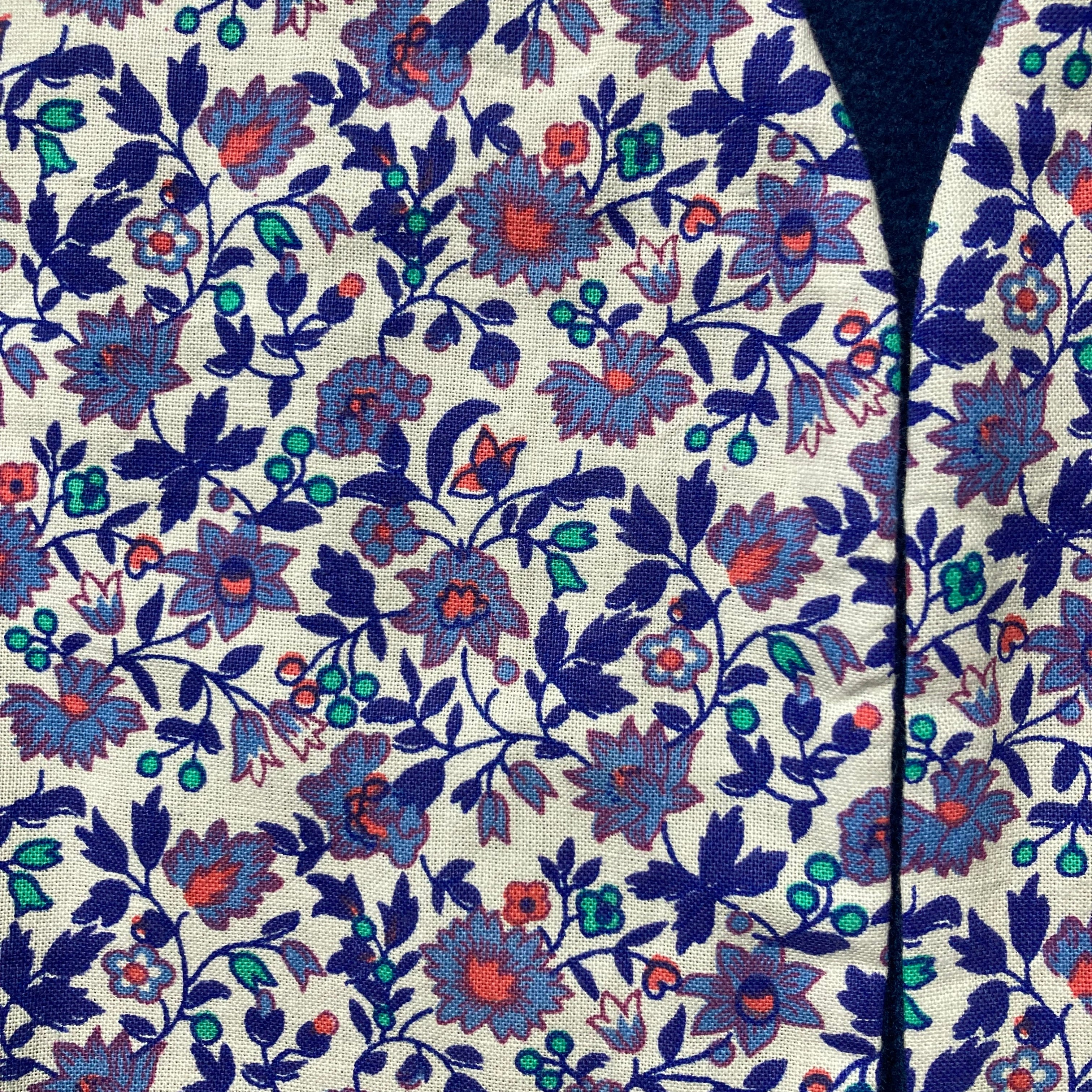 Veston sans manches Adulte – Bleu et violet fleuri