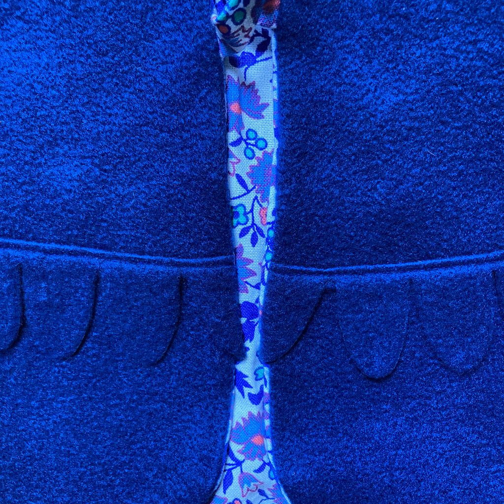 Veston sans manches Enfant – Bleu et violet fleuri