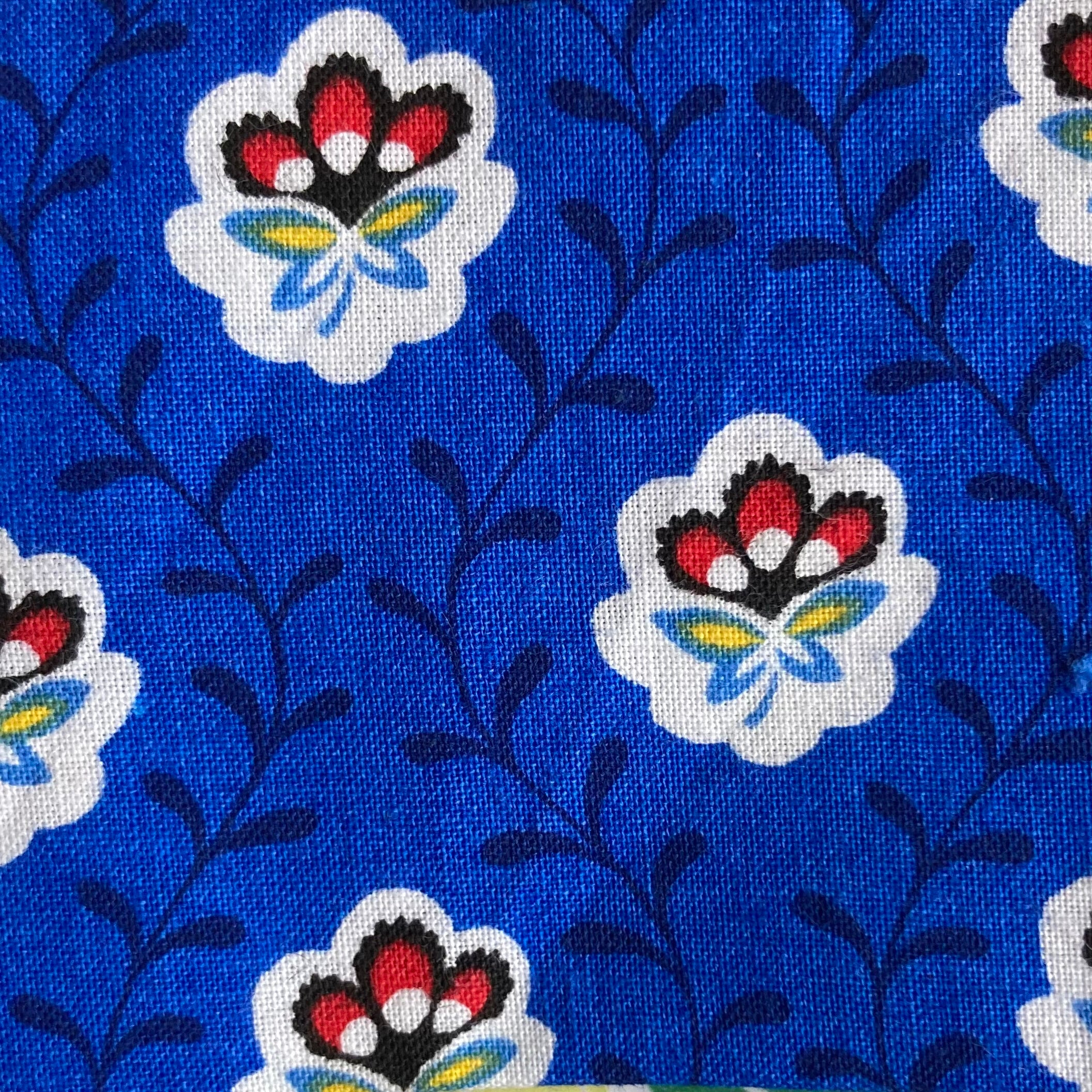 Bandeau - bleu à fleurs