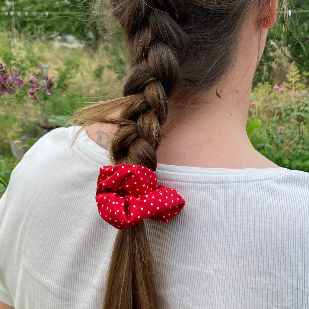 Chouchou - pois rouge et blanc