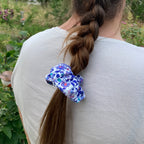 Chouchou - violet à fleurs
