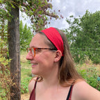 Bandeau - pois rouge et blanc