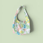 Sac à anses nouées - fleurs pastel