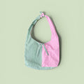 Sac à anses nouées - vichy rose et vert