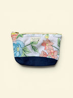 Pochette - fleurs pastel et jean