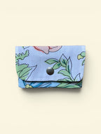 Porte-cartes - fleurs pastel et jean