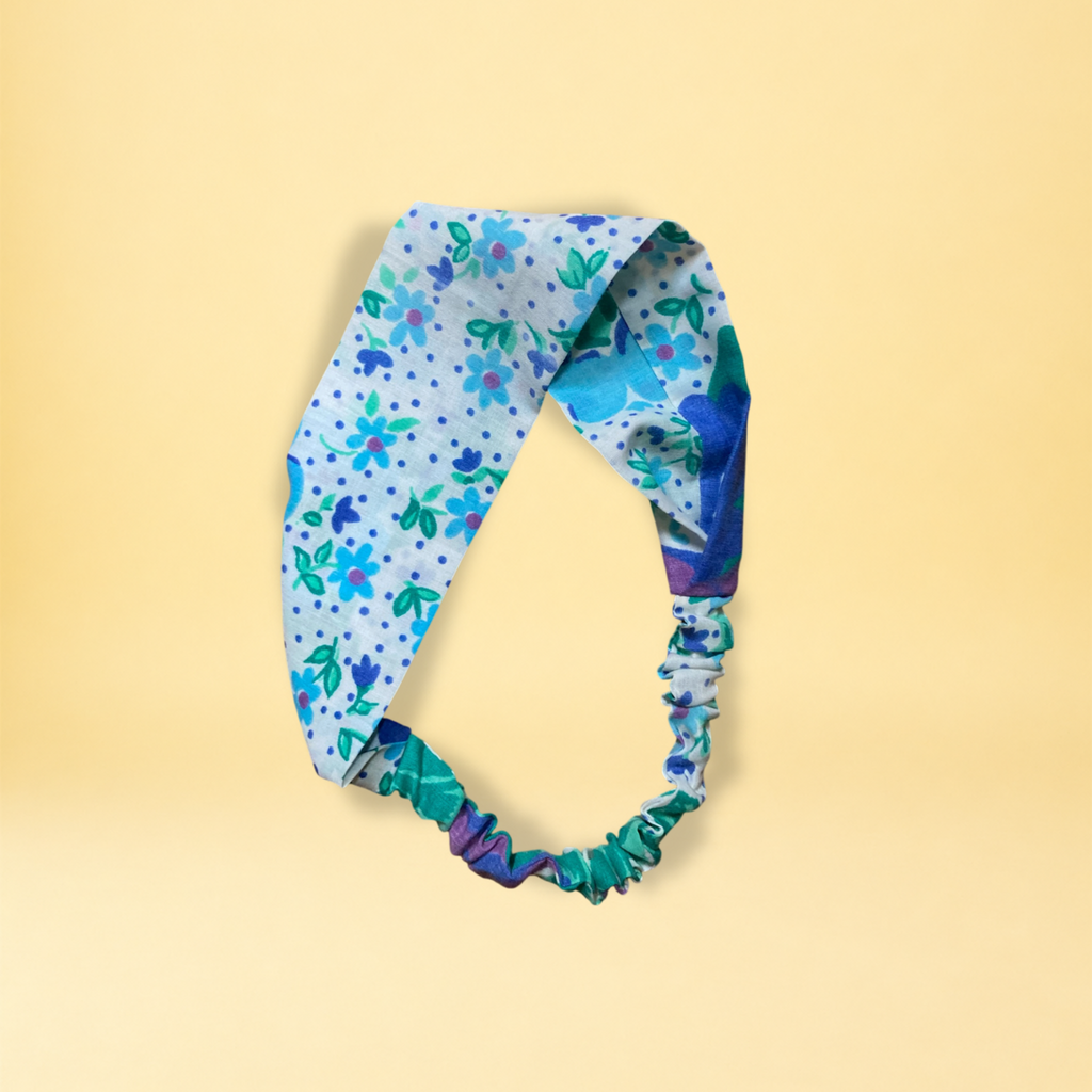 Bandeau - petites fleurs bleues