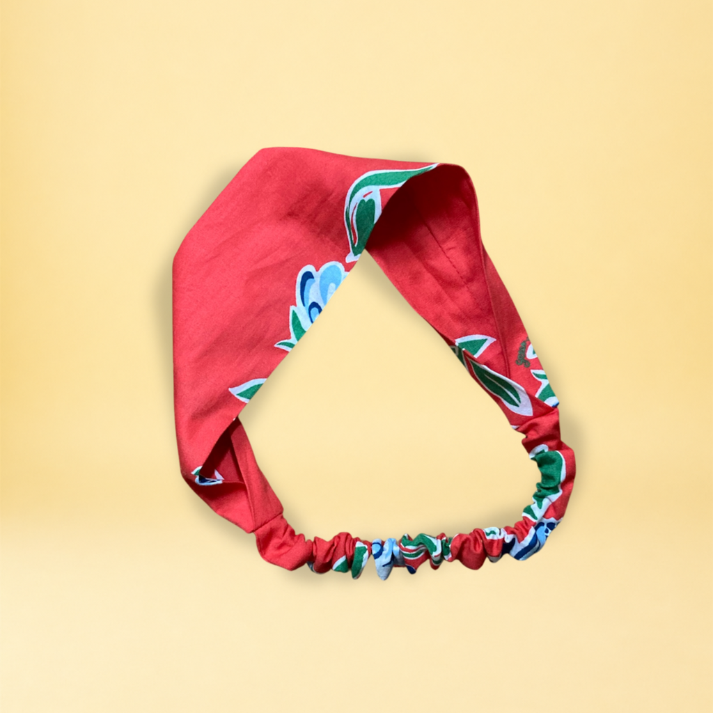 Bandeau - rouge pivoine
